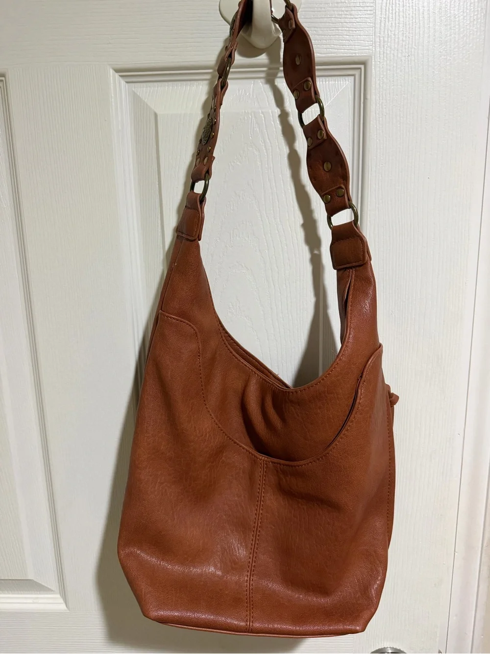 Antik Kraft Classic Brown Leather Hobo Shoulder Bag